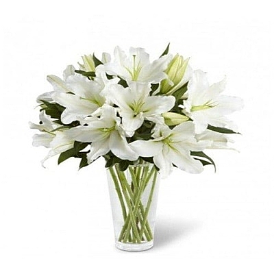 lilies in a vase
